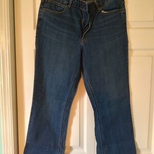 Wrangler women's 16 Bootcut Jeans Blue Denim Cotton Contrast Stitching 5-Pocket